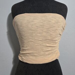 Free People Peach and Beige Tube Top